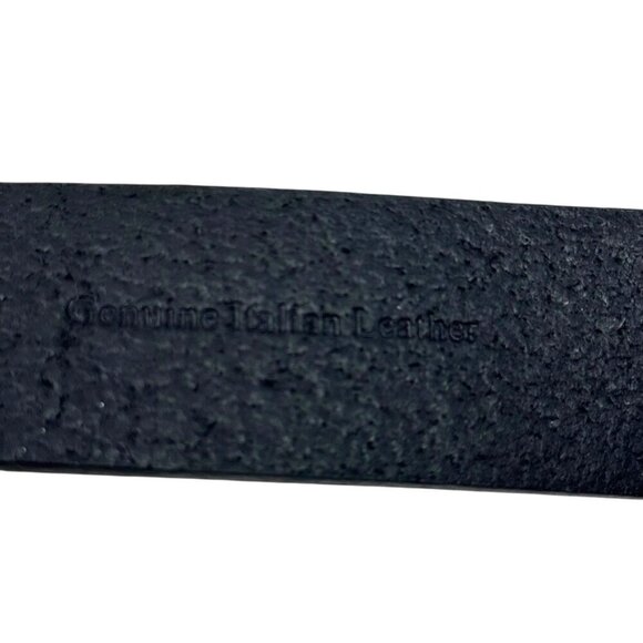 WCM New York Womens size Medium Black Statement belt turquoise cabochon Western - Picture 6 of 9